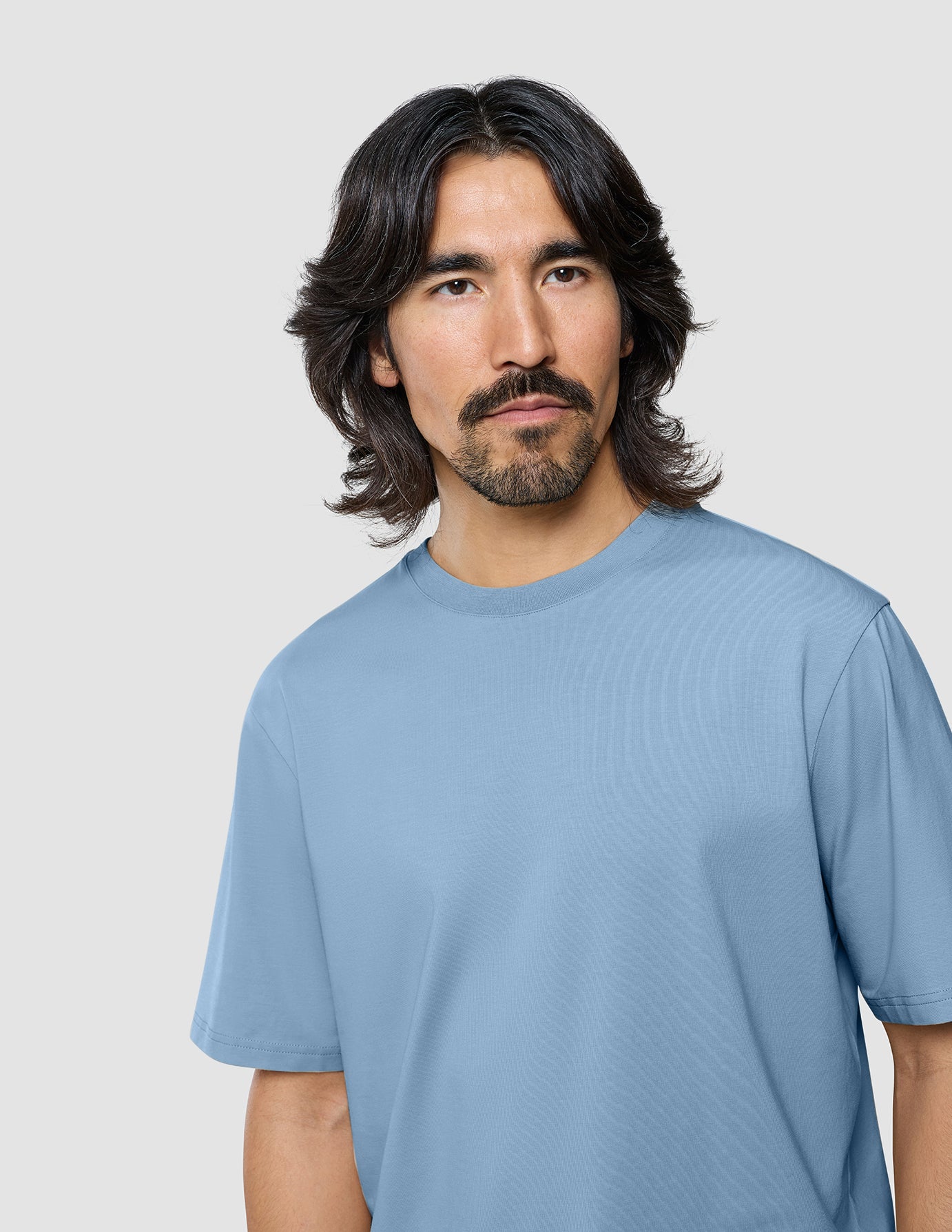 Supima T-Shirt Box Fit Rainy Blue